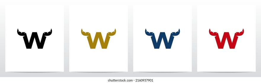 Horn On Letter Logo Design W