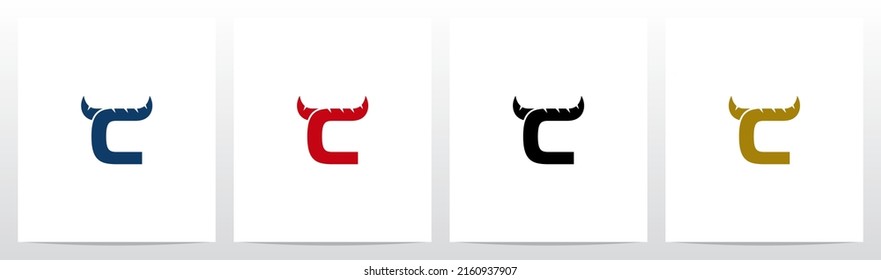 Horn On Letter Logo Design C