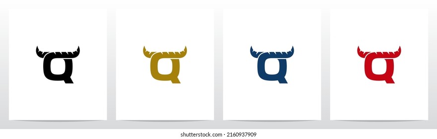 Horn On Letter Logo Design Q