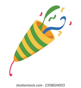 horn party celebration icon isolated vector