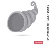 Horn of plenty color flat icon for web and mobile design