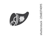 A horn of plenty filled with fruits vector icon. filled flat sign for mobile concept and web design. Autumn Cornucopia glyph icon. Symbol, logo illustration. Vector graphics