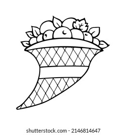 Horn of plenty graphic ornament