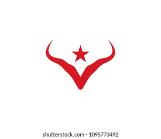 Horn Taurus Logo Template vector icon illustration