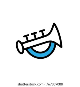horn toy vector icon