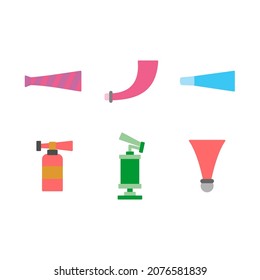 horn trumpet simple vector design set
