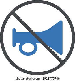 icono de color de glifo vector de cuerno