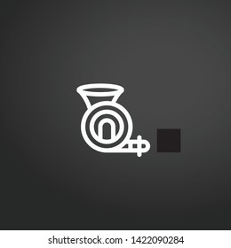 Horn vector icon. Horn concept stroke symbol design. Thin graphic elements vector illustration, outline pattern for your web site design, logo, UI. EPS 10.