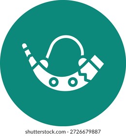 Ilustración de diseño de icono de Vector de cuerno