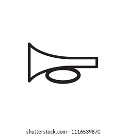 horn vector icon logo template