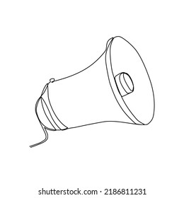 Horn vector illustration drawn in line art style