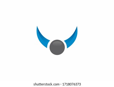 Ilustración de diseño del logotipo del vector de la bocina