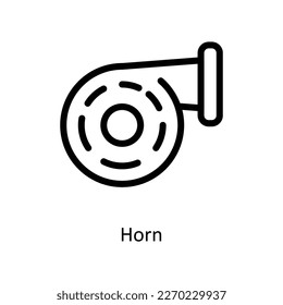 Horn Vector  Outline Icons. Simple stock illustration stock