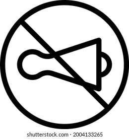 horn vector thin line icon