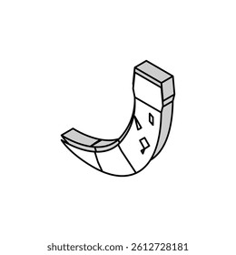 horn viking isometric icon vector. horn viking sign. isolated symbol illustration