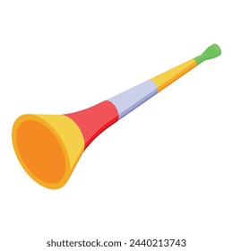 Horn vuvuzela icon isometric vector. Soccer fan. Party sound