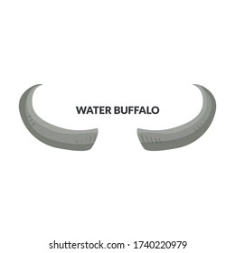 Horn water buffalo vector icon.Cartoon vector icon isolated on white background horn water buffalo.