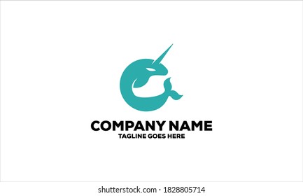 Horn Whale Vector Logo Design Inspirations