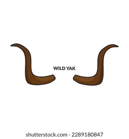 Horn wild yak vector icon.Color vector icon isolated on white background horn wild yak.