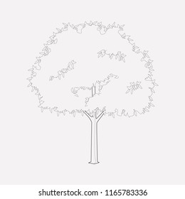 Hornbeam icon line element. Vector illustration of hornbeam icon line isolated on clean background for your web mobile app logo design.