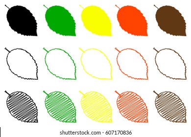 hornbeam leaf color set,