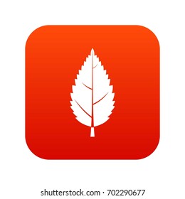 Hornbeam leaf icon digital red for any design isolated on white vector illustration