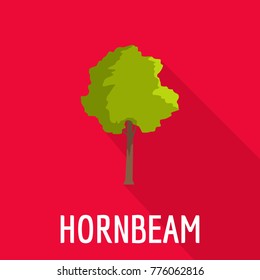 Hornbeam tree icon. Flat illustration of hornbeam tree vector icon for web