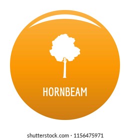 Hornbeam tree icon. Simple illustration of hornbeam tree vector icon for any design orange