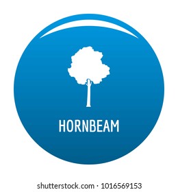 Hornbeam tree icon vector blue circle isolated on white background 