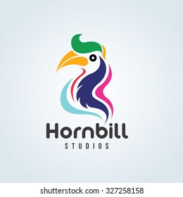 Hornbill Bird Logo Template