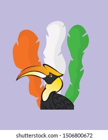 Hornbill bird vector logo design.