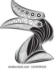 Hornbill Coloring Page Tattoo