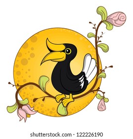 hornbill flower background