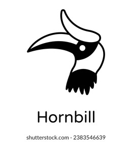 Hornbill un icono editable estilo glifo es fácil de usar y descargar 