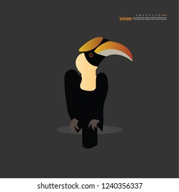 hornbill icon.vector illustration.