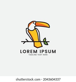 Hornbill Logo  Simple line. Hornbill logo vector