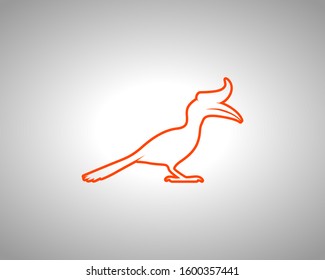 Hornbill Silhouette on White Background. Isolated Vector Animal Template for Logo Company, Icon, Symbol etc