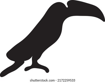 Hornbill silhoutte icon for logo design template.eps

