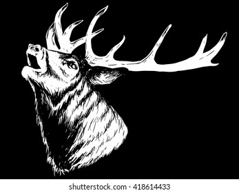 Horned Deer Howling