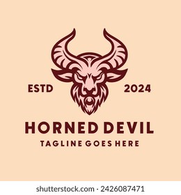 Horned Devil Vector Logo Grafikdesign