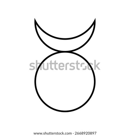 Horned god symbol, vector design