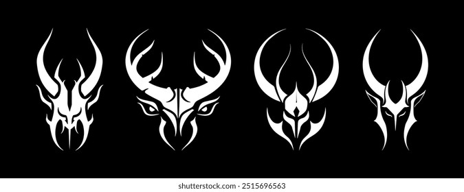the horned head logo concept