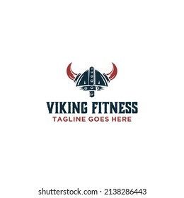 Horned helmet graphic design element for team mascot or ancient warrior symbol