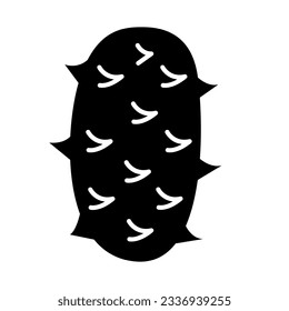 horned melon fruits of hand drawn icon