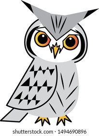 Horned owl Konohazuku
vector illustration cartoon