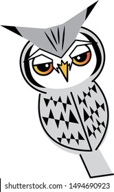 Horned owl Konohazuku
vector illustration cartoon
