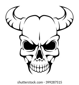 Horned skull