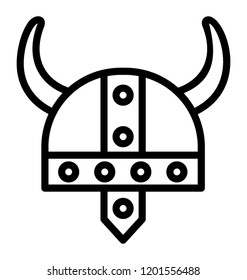 Horned viking helmet icon image 