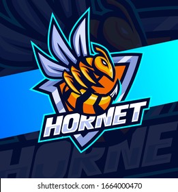 Hornet Bee Mascot Esport Logo Design