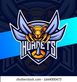 Hornet Bee Mascot Esport Logo Design